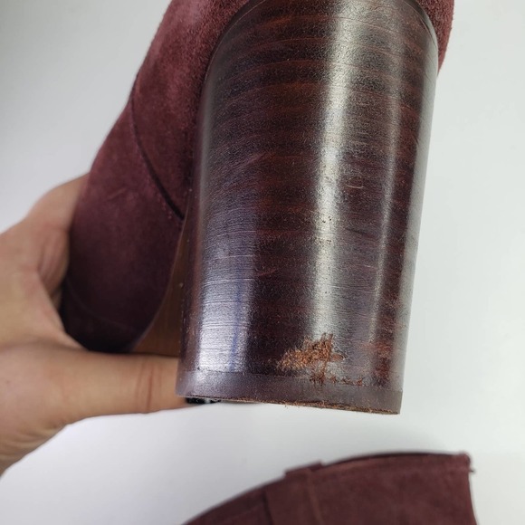 Splendid Lakota Bootie Suede Leather Heeled 11 Cranberry Maroon‎ Boot Revolve - Picture 10 of 11